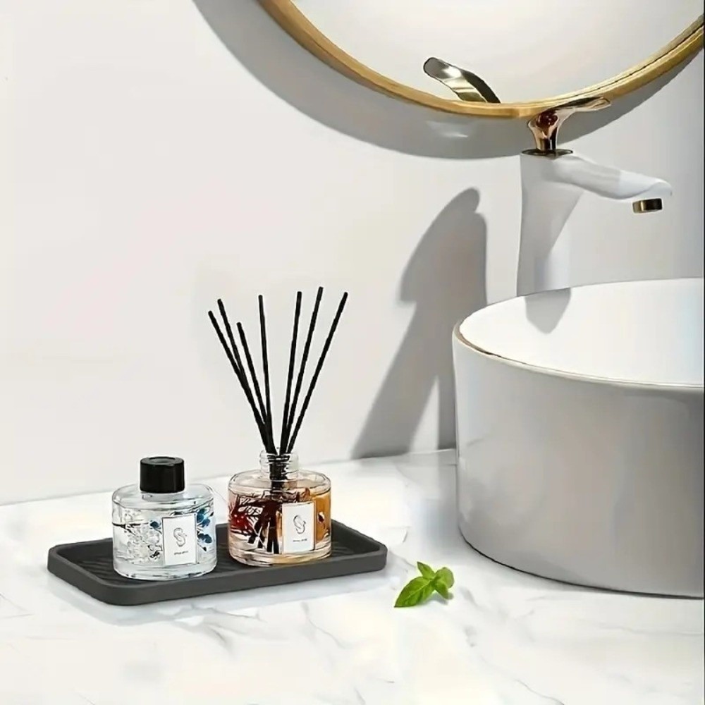 Silicone Tap Washer - แผ่นรองซิลิโคนกันรอยสำหรับอ่างล้างจาน ลายทาง กันลื่น แผ่นรองระบายน้ำ อุปกรณ์จัดระเบียบเคาน์เตอร์ อ่างล้างจาน
